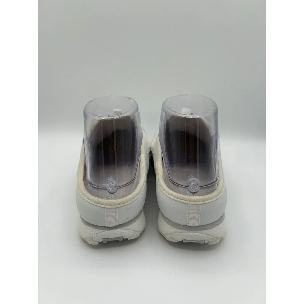 Skechers 22043 Women White Leather Textile Bungee Slip On Mule Sneakers Size 7.5